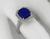 3.75ct ceylon sapphire 2.50ct diamond engagement ring photo 2