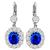 4.04ct Sapphire 2.19ct Diamond Gold Dangling Earrings