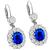 4.04ct Sapphire 2.19ct Diamond Gold Dangling Earrings | Israel Rose