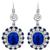 Estate 4.54ct Sapphire 1.04ct Diamond Gold Earrings 