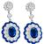 Estate 4.97ct Sapphire 3.52ct Diamond Gold Earrings 