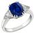 3.74ct Sapphire 1.00ct Diamond Engagement Ring Photo 1