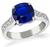 4.17ct Sapphire 0.75ct Diamond Engagement Ring