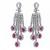 8k white gold ruby and diamond earrings 2