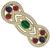 5.25ct Semi Precious Stone 2.50ct Diamond Pin