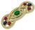 2.50ct Diamond Ruby Emerald and Sapphire Pin