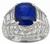 5.36ct ceylon sapphire 2.40ct diamond gold ring photo 3