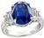 5.42ct Sapphire Diamond Engagement Ring