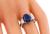 Oval Cut Sapphire Diamond Platinum Engagement Ring