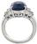 Platinum Diamond Sapphire Engagement Ring