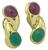 6.00ct ruby 5.00ct emerald gold earrings photo 1