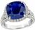 6.85ct Sapphire 0.50ct Diamond Engagement Ring