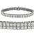 8.00ct Round Cut Diamond 14k White Gold Bracelet