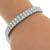 Vintage Double Row 8.00ct Round Cut Diamond 14k White Gold Bracelet