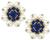 8.00ct Sapphire 0.50ct Diamond Pearl Earrings