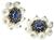 Sapphire Diamond Pearl Earrings