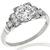 Antique GIA Certified 0.93ct Old European Cut Diamond Platinum Engagement Ring