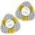 TRIO 5.00ct Diamond Pearl Gold Earrings