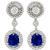 Estate 3.94ct Sapphire 2.26ct Diamond Gold Earrings  | Israel Rose