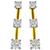 1.40ct Diamond 2 Tone Gold Line Earrings | Israel Rose