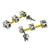 Diamond 14k White And Yellow Gold Line Earrings