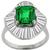 2.23ct Col Emerald 1.85ct Diamond Ballerina Ring | Israel Rose