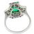 Emerald Diamond Platinum Ballerina Ring