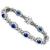 Estate 4.50ct Oval Cut Sapphire 4.00ct Round Cut Diamond 14k White Gold Bracelet