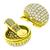 6.60ct Round Brilliant Diamond Gold Button Earrings