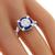 GIA 1.03ct Diamond Sapphire Gold Engagement Ring 