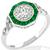 Estate GIA Certified 1.02ct Diamond Emerald Engagement Ring