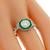 Old European Cut Diamond Emerald Platinum Engagement Ring