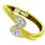 Estate 2.50ct Diamond 2 Tone Gold Bangle 