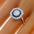 GIA 0.96ct Diamond Sapphire Gold Engagement Ring | Israel Rose