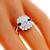 GIA 1.19ct Diamond Sapphire 2 Tone Gold Engagement Ring | Israel Rose