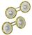 diamond mother of pearl 18k gold cufflinks side view photo