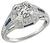Antique 0.65ct Diamond Engagement Ring Photo 1
