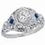 diamond sapphire 18k white gold engagement ring 1