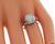 Old Mine Cut Diamond 18k White Gold Engagement Ring