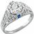 antique 1.36ct platinum diamond engagement ring photo 1