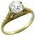 diamond 18k yellow gold engagement ring  1