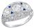 antique 1.70ct diamond sapphire anniversary ring photo 1