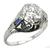 Edwardian Old Mine Cut Diamond Platinum Engagement Ring