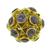 18k yellow gold amethyst ball fob/ pendant 4