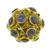 18k yellow gold amethyst ball fob/ pendant 4