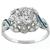 Art Deco 2.19ct Diamond Sapphire Platinum  Engagement Ring 3