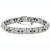 Antique Art Deco 4.00ct Old Mine Cut Diamond Sapphire Platinum Bracelet