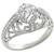 antique diamond platinum engagement ring 1