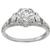 Antique Edwardian 0.70ct Old European Cut Diamond 18k White Gold Engagement Ring