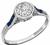 antique 0.68ct diamond sapphire engagement ring photo 1